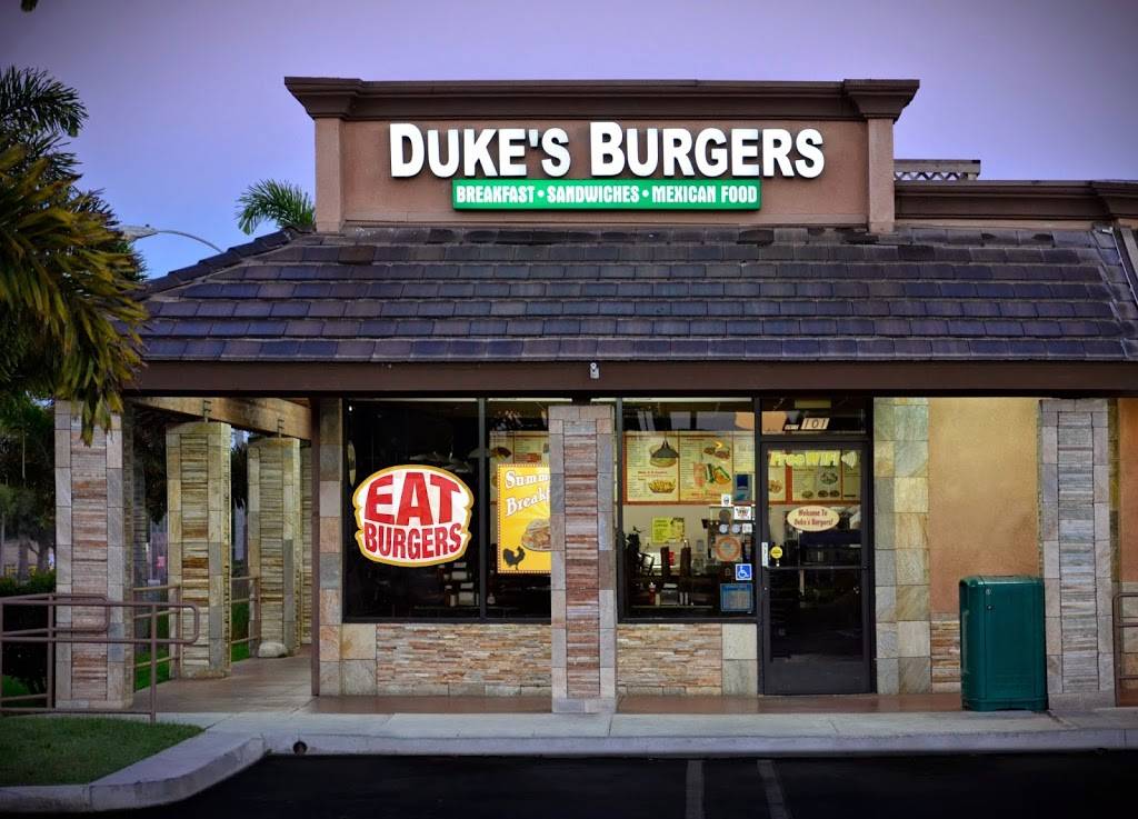 Dukes Burgers | restaurant | 7351 Warner Ave, Huntington Beach, CA 92647, USA | 7148421551 OR +1 714-842-1551