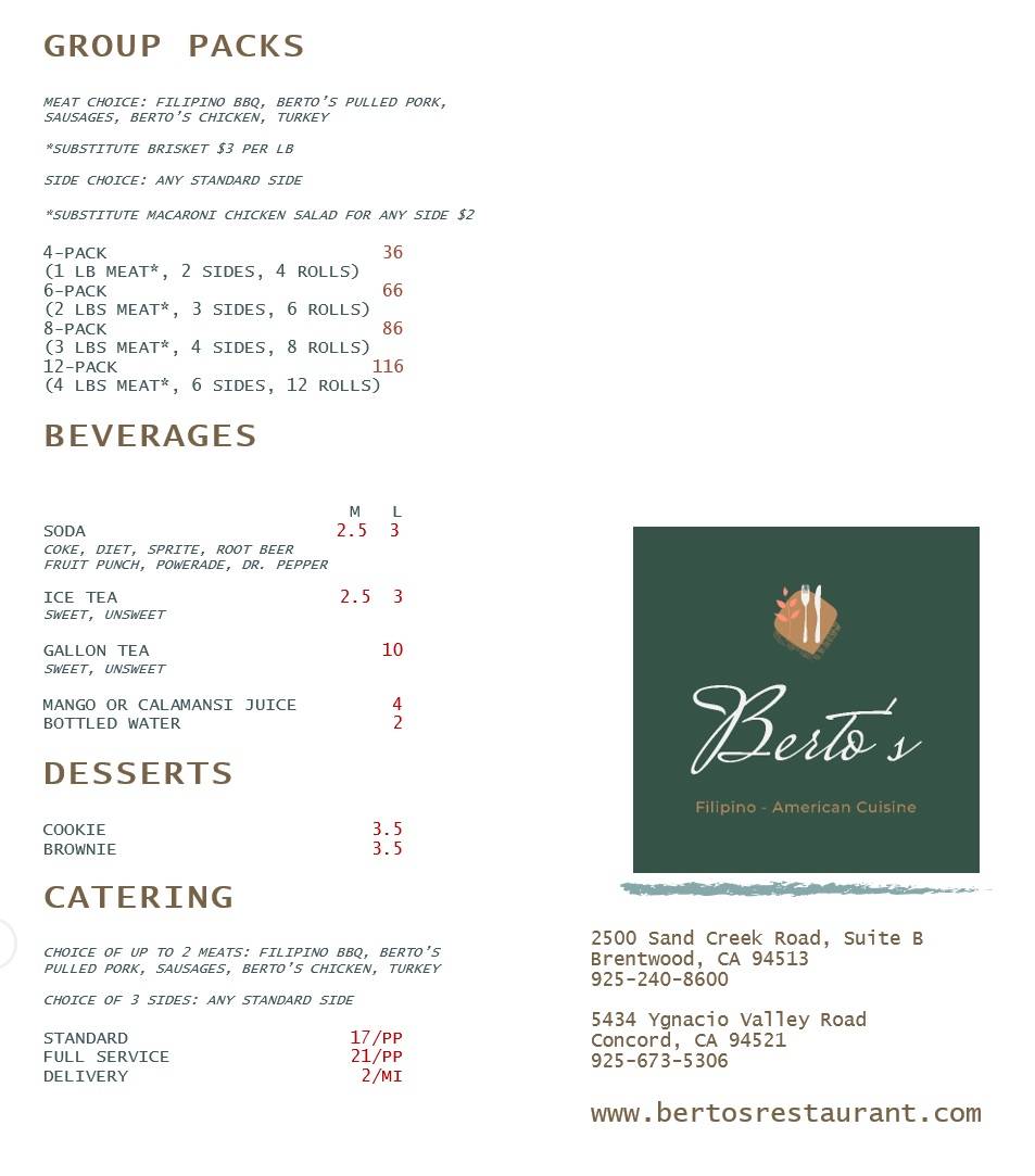 Bertos | restaurant | 5434 Ygnacio Valley Rd Suite 220, Concord, CA 94521, USA | 9256735306 OR +1 925-673-5306