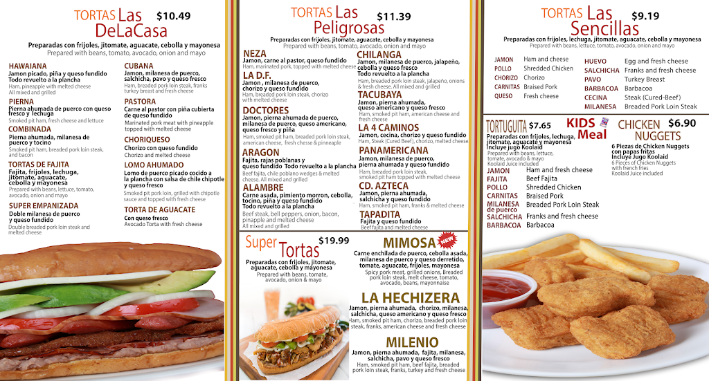 La Hechizera Tortas Jefferson | restaurant | 1001 W Jefferson Blvd, Dallas, TX 75208, USA | 2149462313 OR +1 214-946-2313
