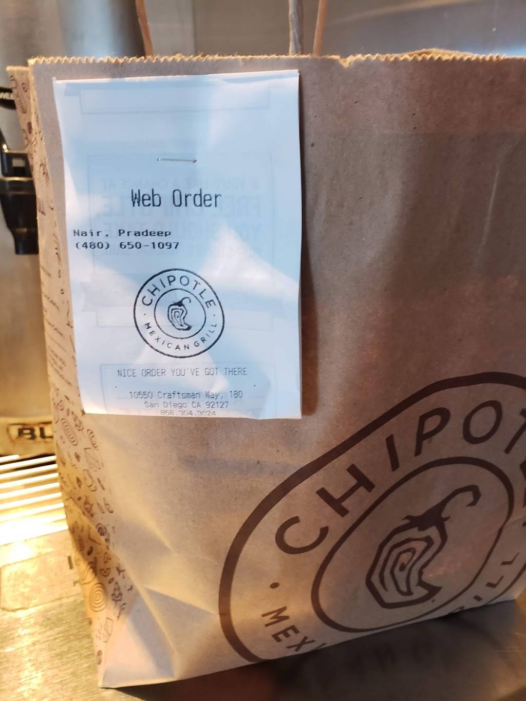 Chipotle Mexican Grill | restaurant | 10550 Craftsman Way Ste 180, San Diego, CA 92127, USA | 8583043024 OR +1 858-304-3024