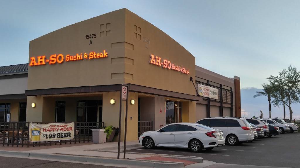 AH-SO Sushi & Steak | restaurant | 15475 W McDowell Rd, Goodyear, AZ 85395, USA | 6235358900 OR +1 623-535-8900