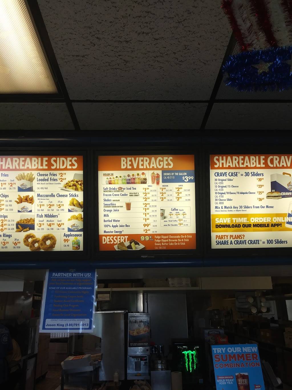 White Castle | restaurant | 36850 Groesbeck Hwy, Clinton Twp, MI 48035, USA | 5867914013 OR +1 586-791-4013