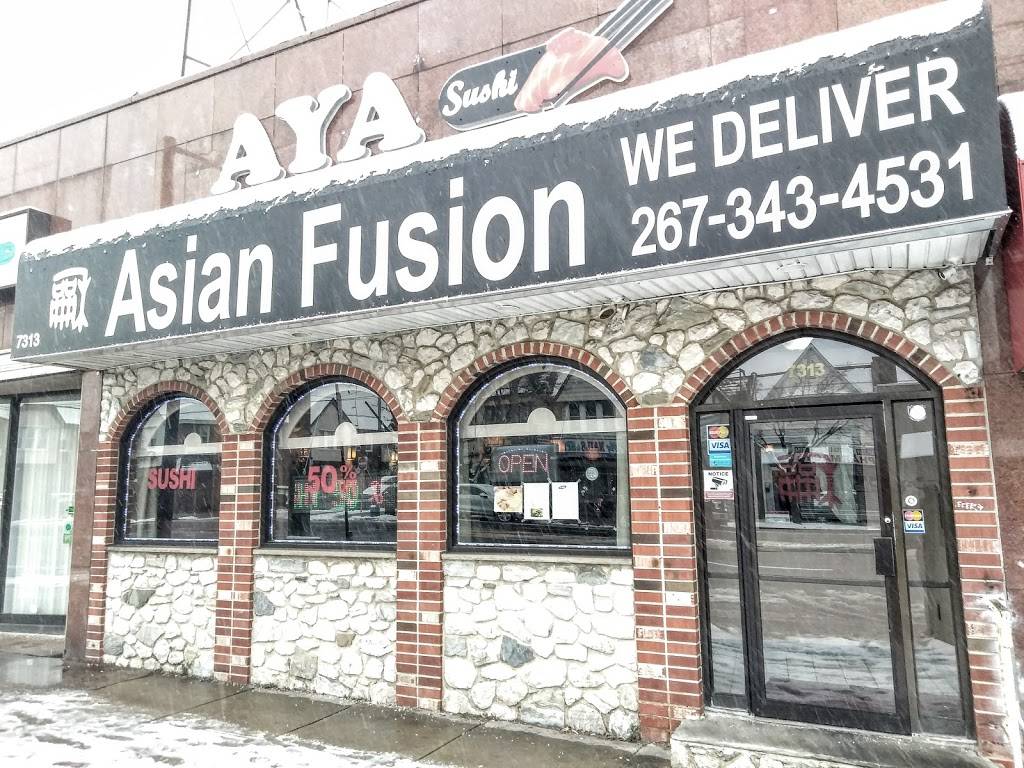 Aya Asian Fusion | restaurant | 7313 Frankford Ave, Philadelphia, PA 19136, USA | 2673434531 OR +1 267-343-4531