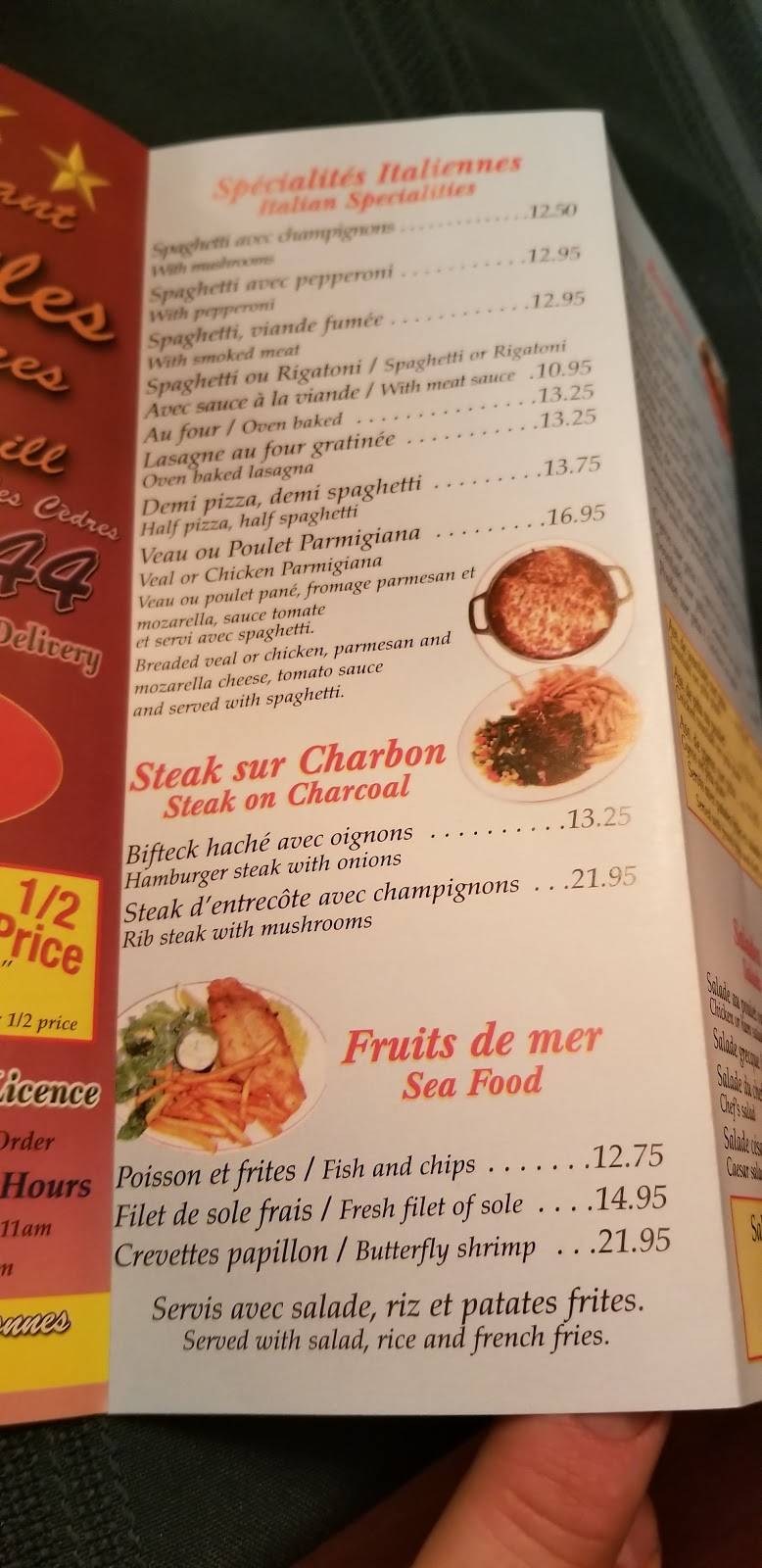 Restaurant Les Cèdres 4 Etoiles | restaurant | 212 Chemin Saint-Féréol, Les Cèdres, QC J7T 1J2, Canada | 4504524444 OR +1 450-452-4444