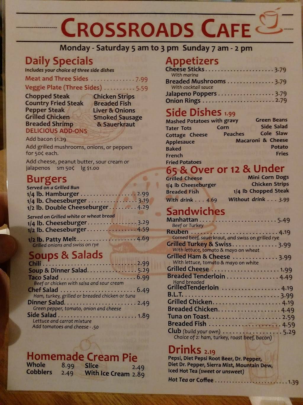 Cross Roads cafe | restaurant | 1795 US-231, Bloomfield, IN 47424, USA | 8123844222 OR +1 812-384-4222