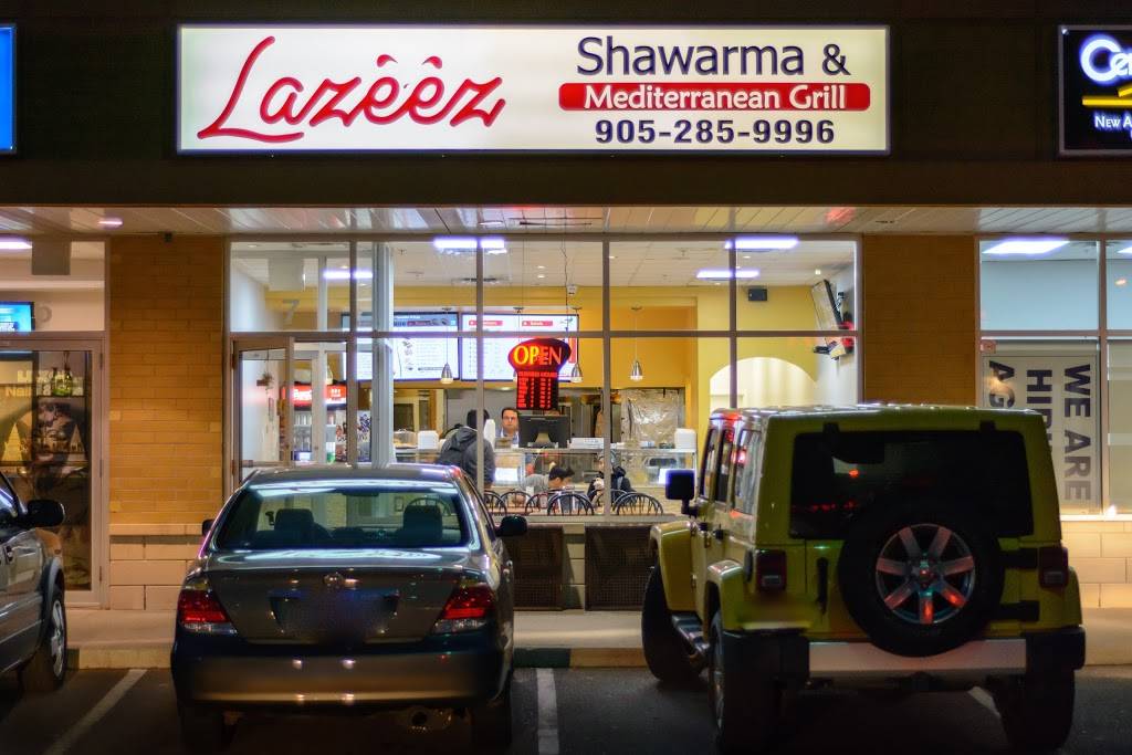 Lazeez Shawarma | restaurant | 5618 Tenth Line W e7, Mississauga, ON L5M 7L9, Canada | 9052859996 OR +1 905-285-9996