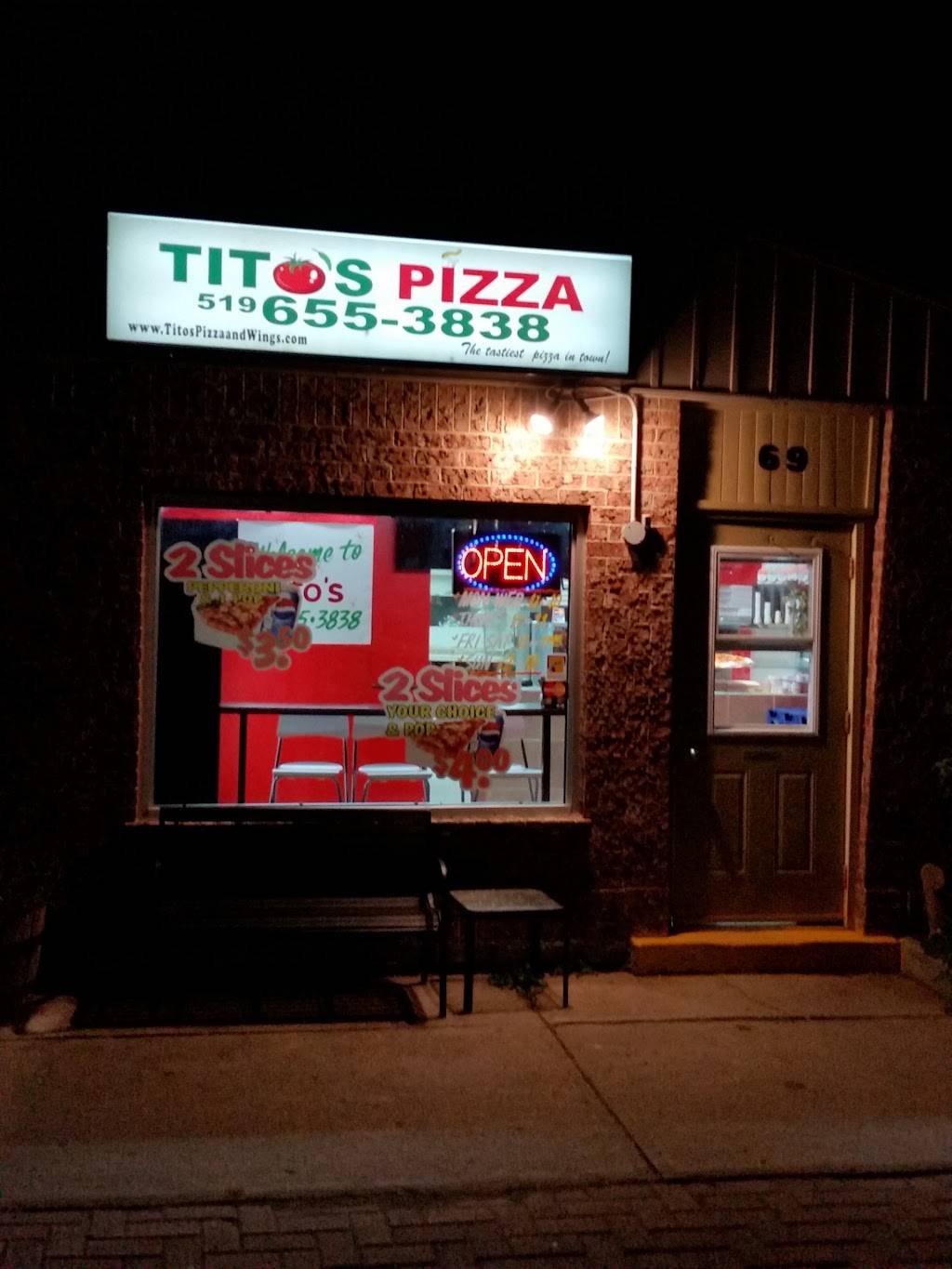 TITOS PIZZA | restaurant | 69 Woodstock St S, Tavistock, ON N0B 2R0, Canada | 5196553838 OR +1 519-655-3838