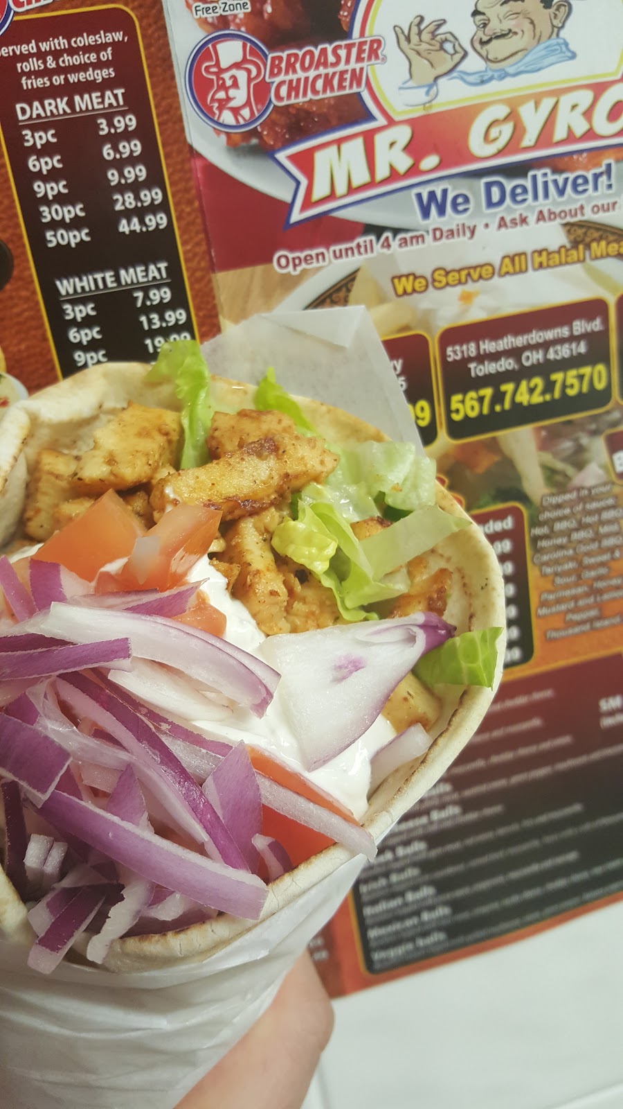 Mr Gyros | restaurant | 5318 Heatherdowns Blvd, Toledo, OH 43614, USA | 5677427570 OR +1 567-742-7570