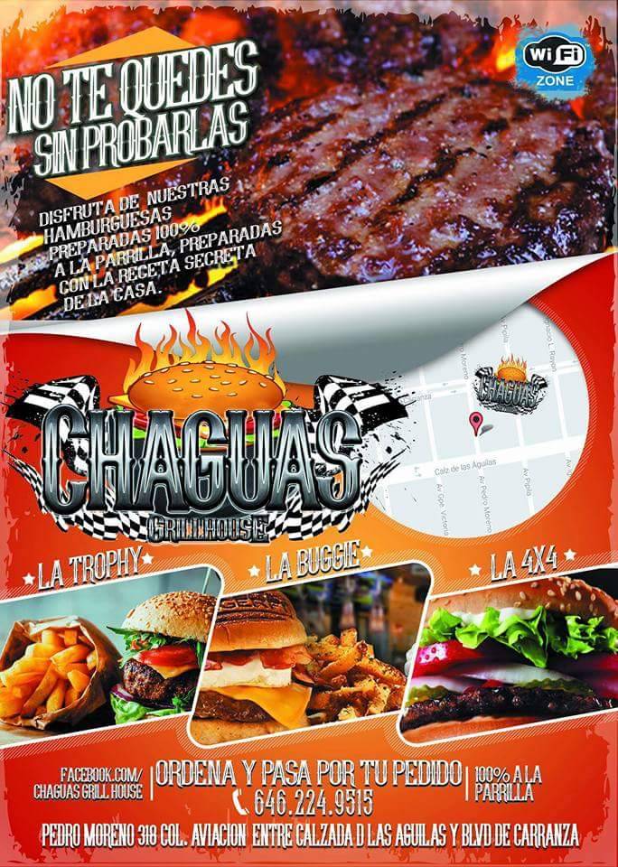 Hamburguesas Chaguas Grill | restaurant | Av Pedro Moreno 318, Aviacion, 22840 Ensenada, B.C., Mexico | 016462249515 OR +52 646 224 9515