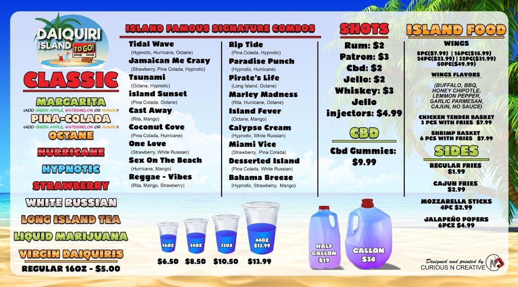 Daiquiri Island To Go #6 | restaurant | 10600 Fondren Rd Suite B, Houston, TX 77096, USA | 3463309113 OR +1 346-330-9113