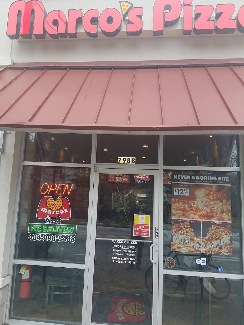 Marcos Pizza | meal delivery | 798 North Highland Avenue Northeast B, Atlanta, GA 30306, USA | 4049988488 OR +1 404-998-8488