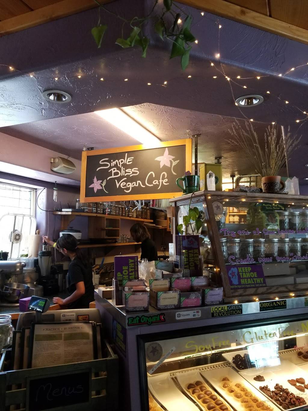 Simple Bliss Vegan Cafe | cafe | 2540 Lake Tahoe Blvd #7, South Lake Tahoe, CA 96150, USA | 5305421474 OR +1 530-542-1474