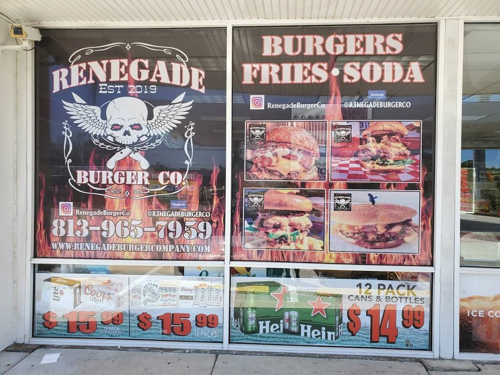 RENEGADE BURGER COMPANY LLC | meal takeaway | 6908 Sheldon Rd, Tampa, FL 33615, USA | 8139657959 OR +1 813-965-7959