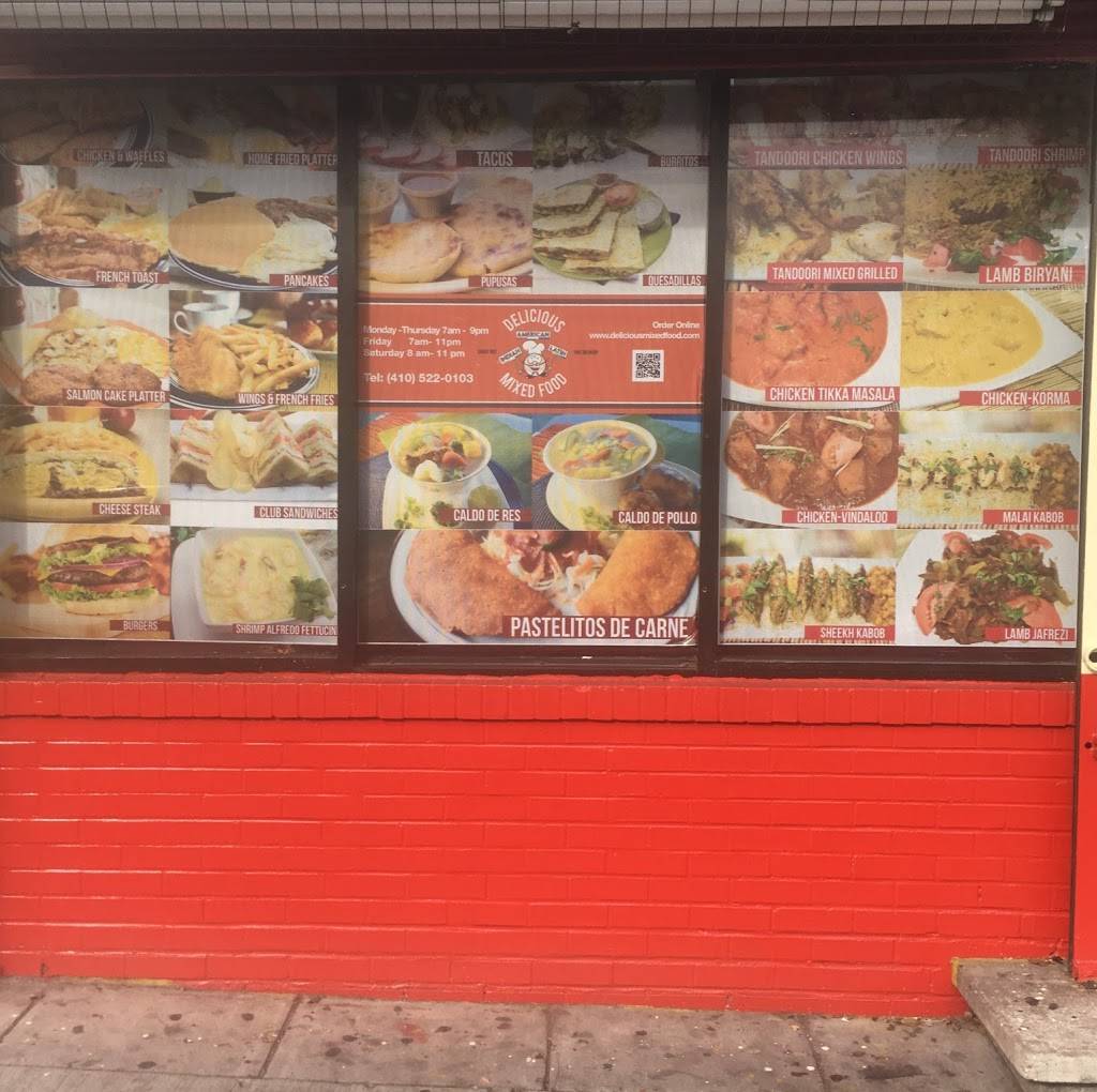 Delicious mixed food Carryout LLC | restaurant | 2318 E Monument St, Baltimore, MD 21205, USA | 4105220103 OR +1 410-522-0103