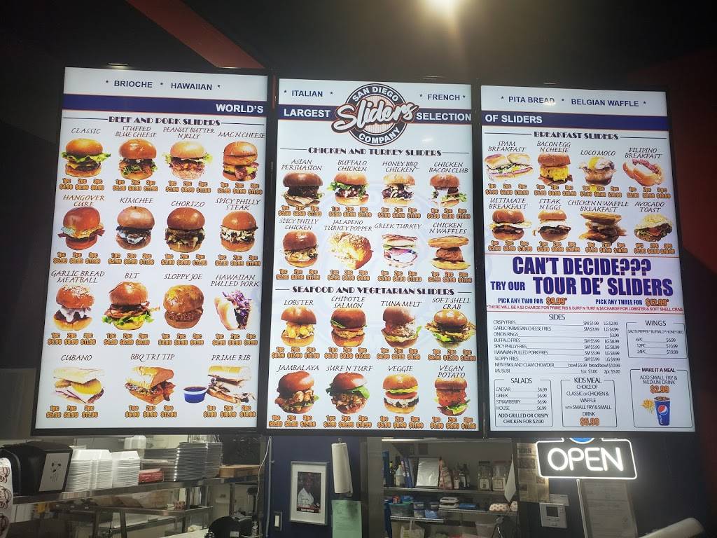 San Diego Sliders | restaurant | 909 Grand Ave, San Diego, CA 92109, USA | 8584124490 OR +1 858-412-4490