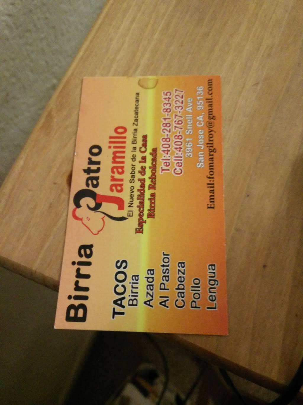 Birria Patro Jaramillo | restaurant | 3961 Snell Ave, San Jose, CA 95136, USA | 4082818345 OR +1 408-281-8345