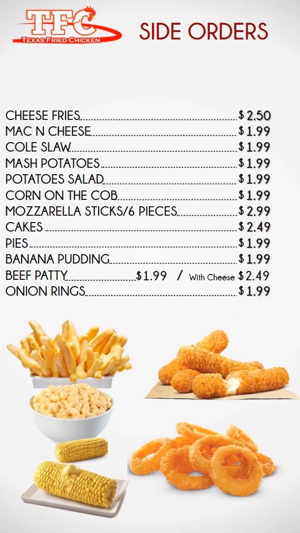 Texas Fried Chicken | restaurant | 2309 Adam Clayton Powell Jr Blvd, New York, NY 10030, USA | 2122816575 OR +1 212-281-6575