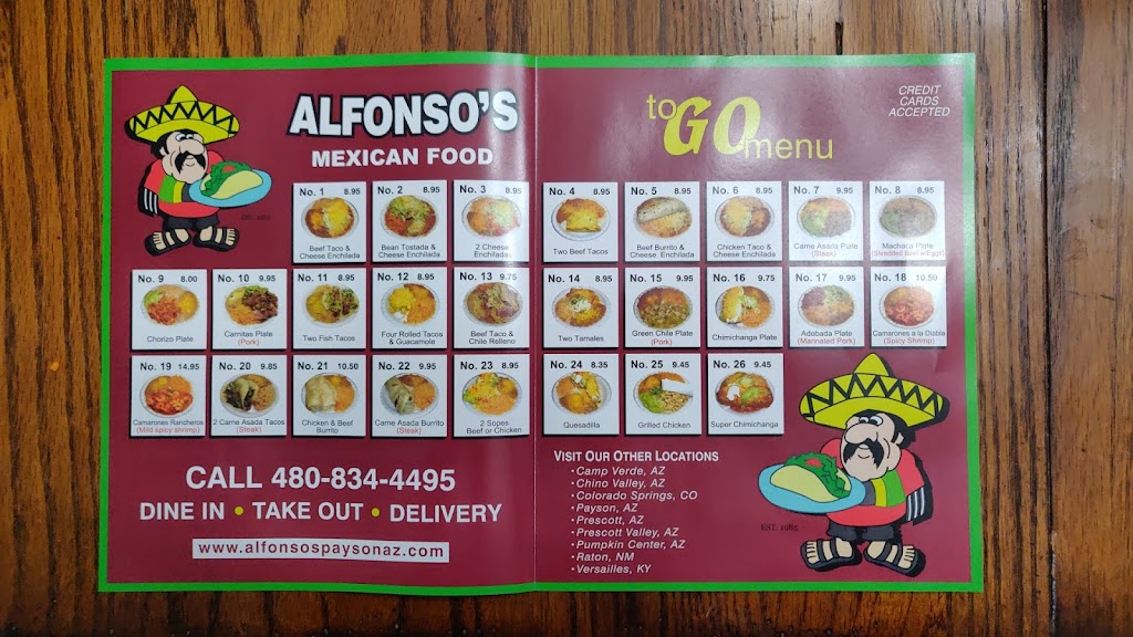 Alfonsos Mexican Food | restaurant | 1925 E Brown Rd, Mesa, AZ 85203, USA | 4808344495 OR +1 480-834-4495