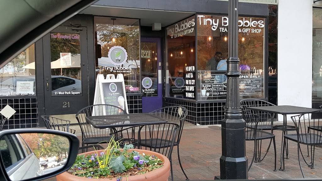 Tiny Bubbles Tea Bar and Gift Shop | cafe | 21 W Park Square, Marietta, GA 30060, USA | 6785813777 OR +1 678-581-3777