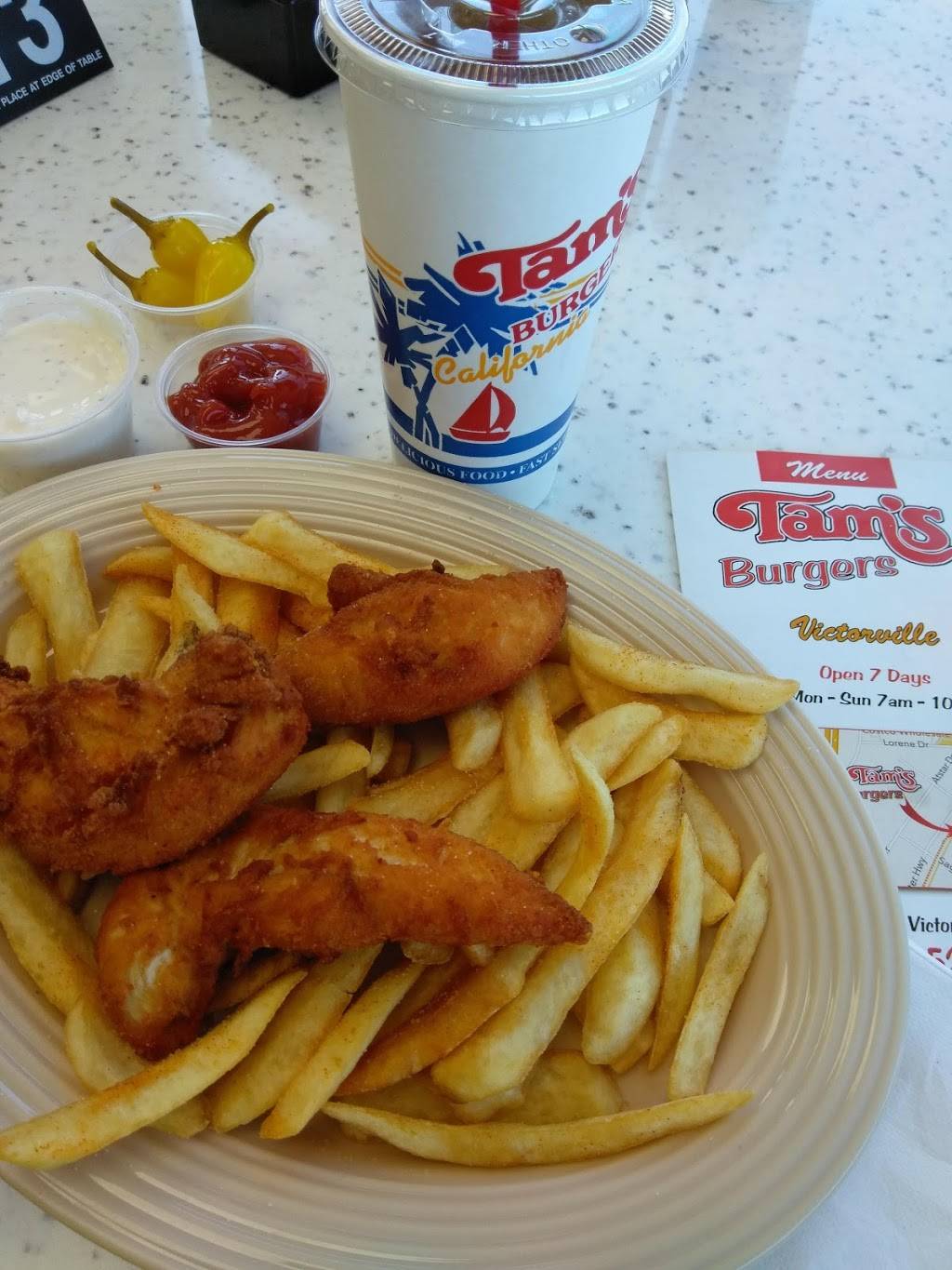 Tams Burgers | restaurant | 14375 7th St, Victorville, CA 92395, USA | 7605524401 OR +1 760-552-4401