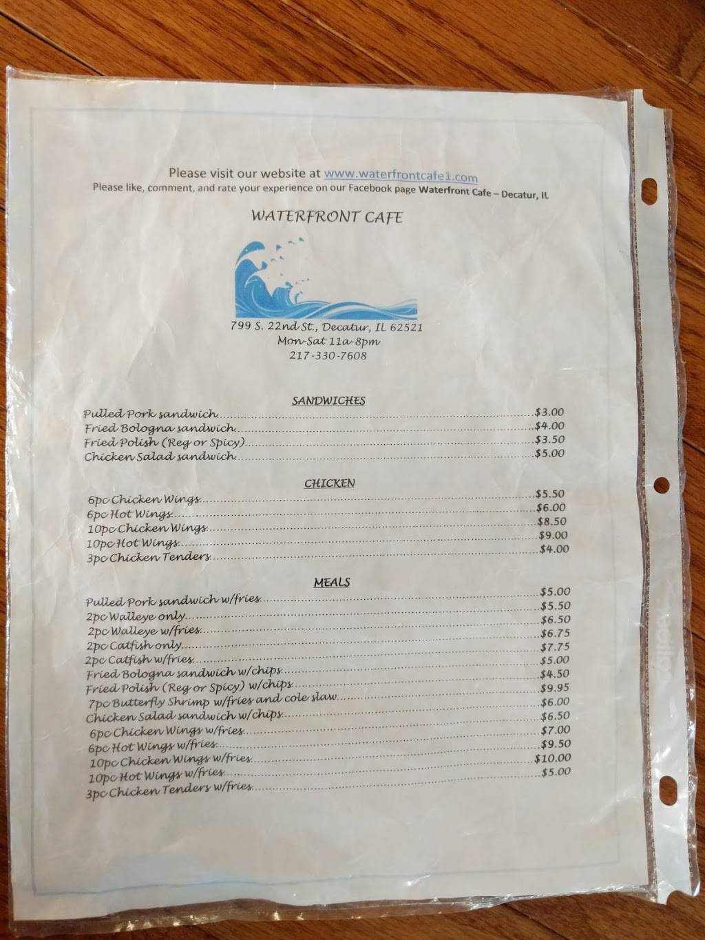 Waterfront Cafe | restaurant | 799 S 22nd St, Decatur, IL 62521, USA | 2173307608 OR +1 217-330-7608