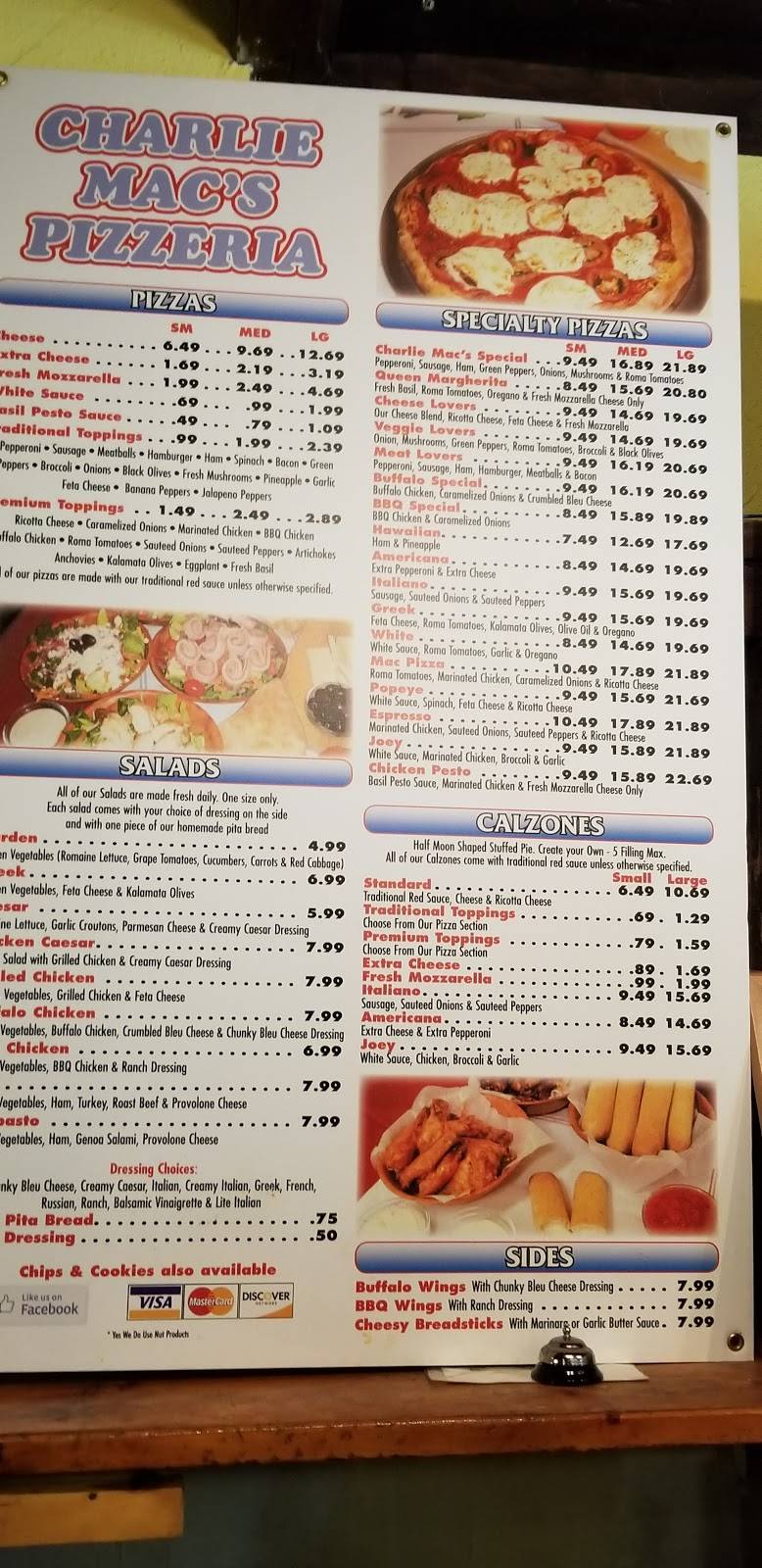 Charlie Macs Pizzeria | restaurant | 17 E Main St, Warner, NH 03278, USA | 6034562828 OR +1 603-456-2828