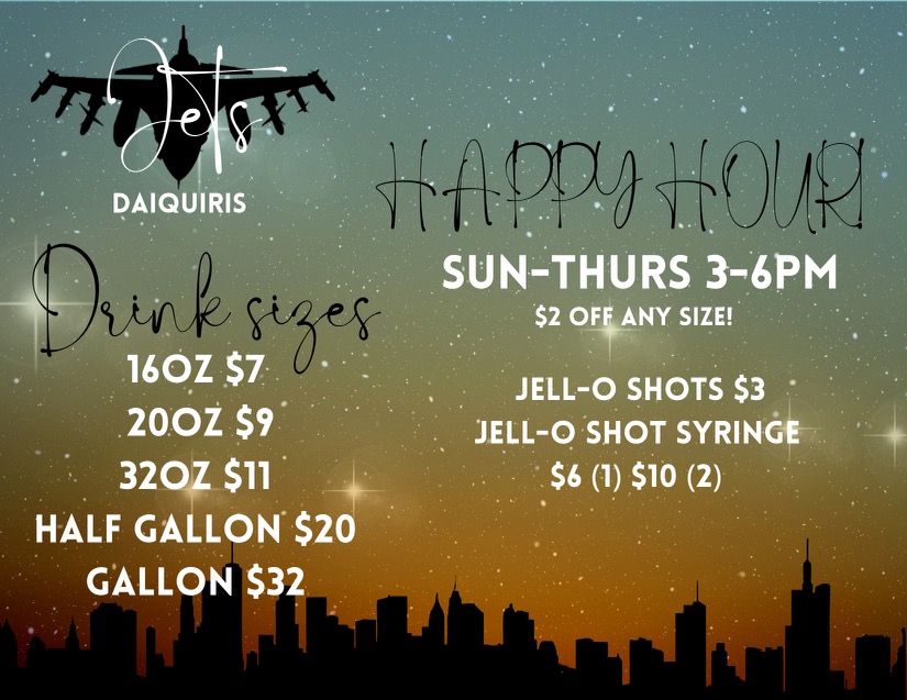 Jets Daiquiris | restaurant | 6630 FM 2100 Suite C, Crosby, TX 77532, USA | 2816661174 OR +1 281-666-1174