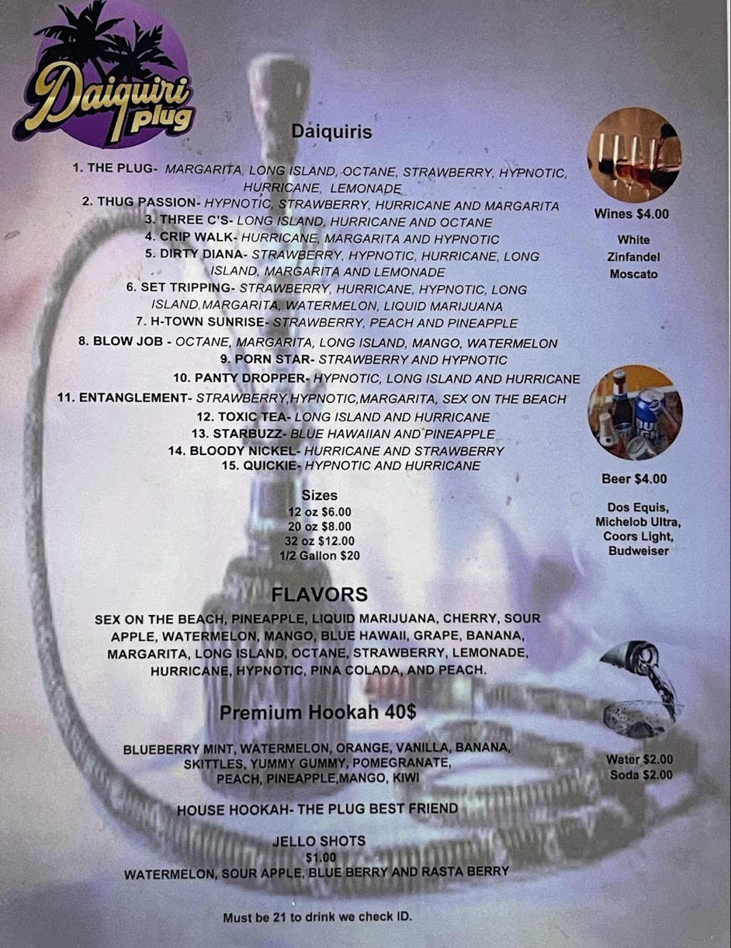 Daiquiri Plug | restaurant | 1454 Lockwood Dr Suite B, Houston, TX 77020, USA | 7133606714 OR +1 713-360-6714