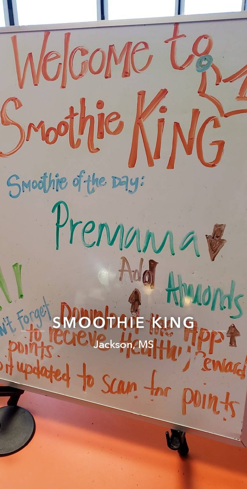 Smoothie King | meal delivery | 2601 N State St, Jackson, MS 39216, USA | 7692437338 OR +1 769-243-7338