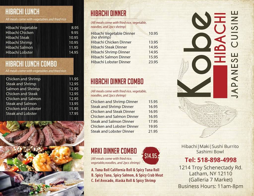 Kobe Hibachi | restaurant | 1214 Troy Schenectady Rd, Latham, NY 12110, USA | 5188984998 OR +1 518-898-4998
