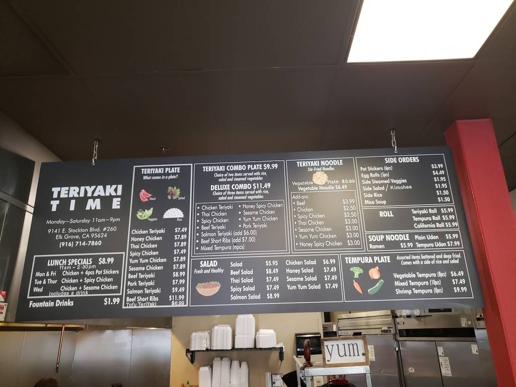 Teriyaki Time | restaurant | 9141 E Stockton Blvd # 260, Elk Grove, CA 95624, USA | 9167147860 OR +1 916-714-7860