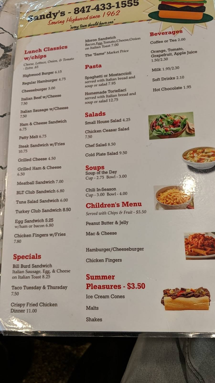 Sandys | restaurant | 415 Sheridan Rd, Highwood, IL 60040, USA | 8474331555 OR +1 847-433-1555