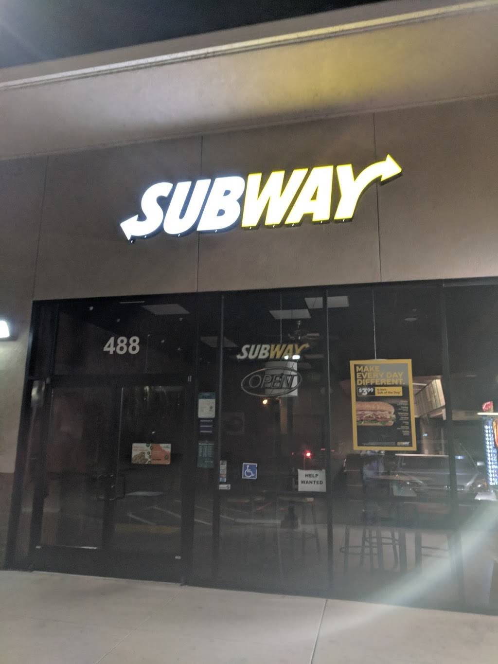Subway Restaurants | restaurant | 488 Mowry Ave, Fremont, CA 94536, USA | 5105740906 OR +1 510-574-0906