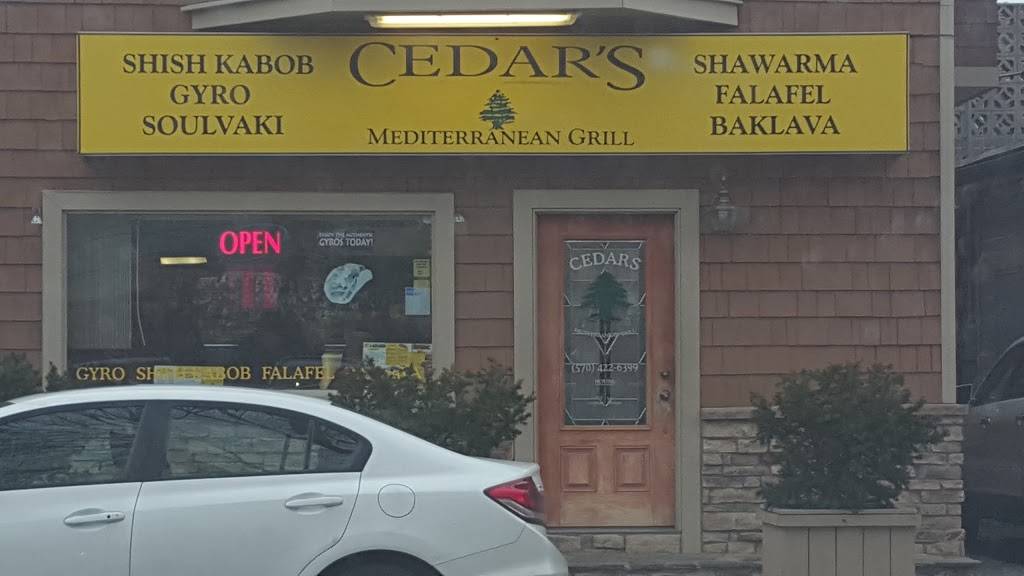 Cedars Mediterranean Grill | restaurant | 10 N 8th St, Stroudsburg, PA 18360, USA | 5704226399 OR +1 570-422-6399