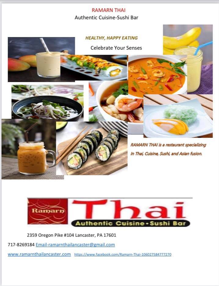 RAMARN THAI | restaurant | 2359 Oregon Pike #104, Lancaster, PA 17601, USA | 7178269184 OR +1 717-826-9184