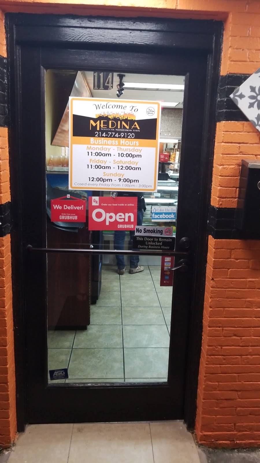 Medina Moroccan And Mediterranean Fusion | restaurant | 114 E Main St, Richardson, TX 75081, USA | 2147749120 OR +1 214-774-9120