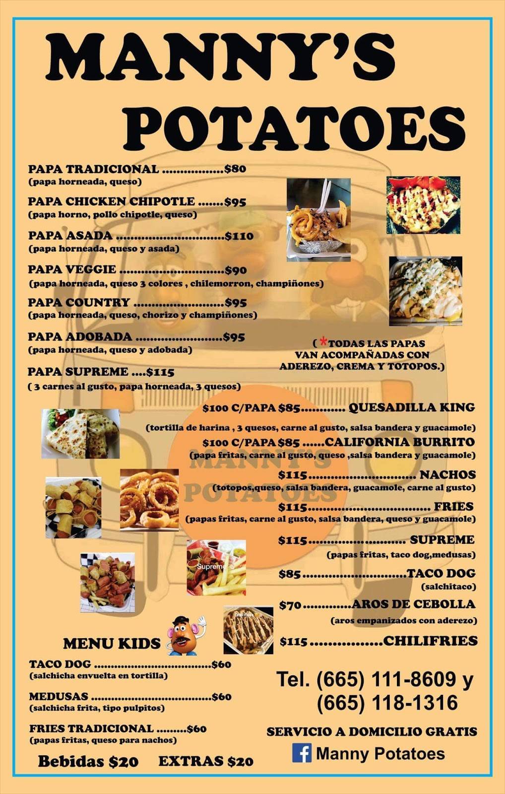 Mannys Potatoes | restaurant | Guajardo, 21470 Tecate, B.C., Mexico | 016651181316 OR +52 665 118 1316