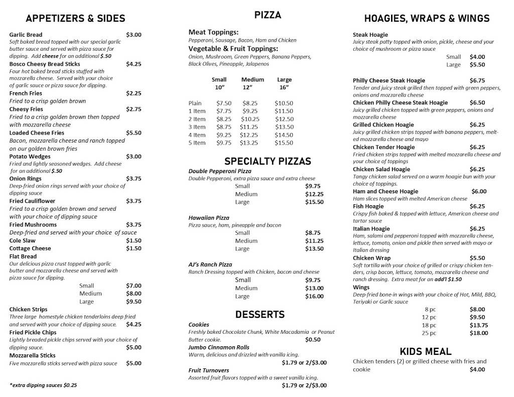 AJs General Store | restaurant | 2305 Laurel Nicholsville Rd, New Richmond, OH 45157, USA | 5135537000 OR +1 513-553-7000