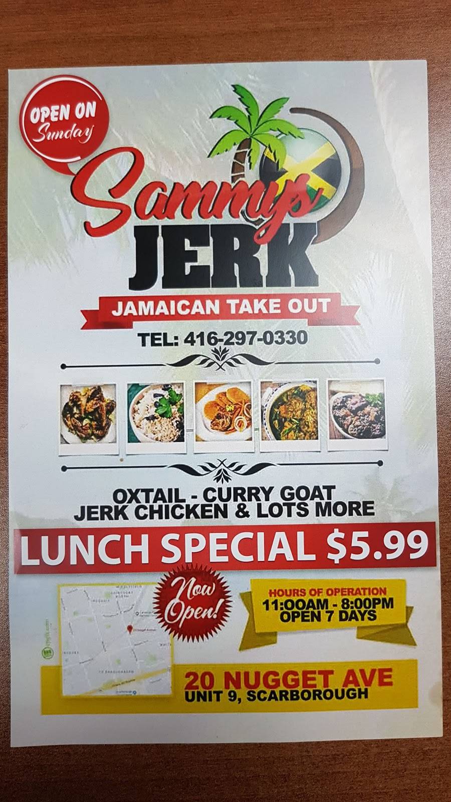 Sammys Jerk Inc | restaurant | 20 Nugget Ave Unit #9, Scarborough, ON M1S 3A7, Canada | 4162970330 OR +1 416-297-0330