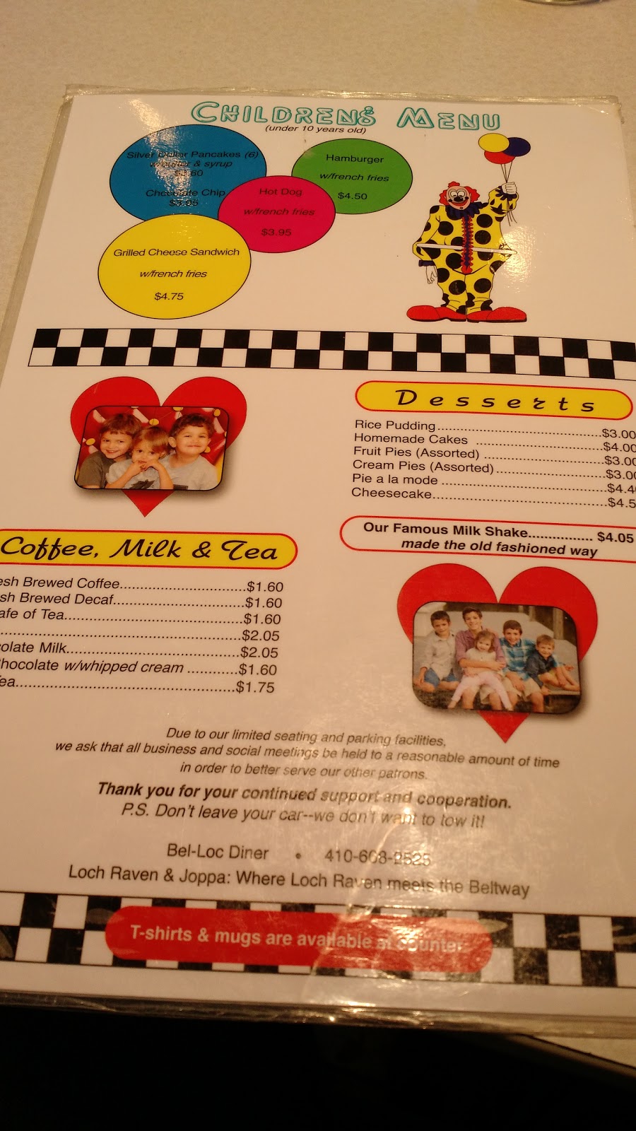 Bel-Loc Diner | restaurant | 1700 E Joppa Rd, Parkville, MD 21234, USA | 4106682525 OR +1 410-668-2525