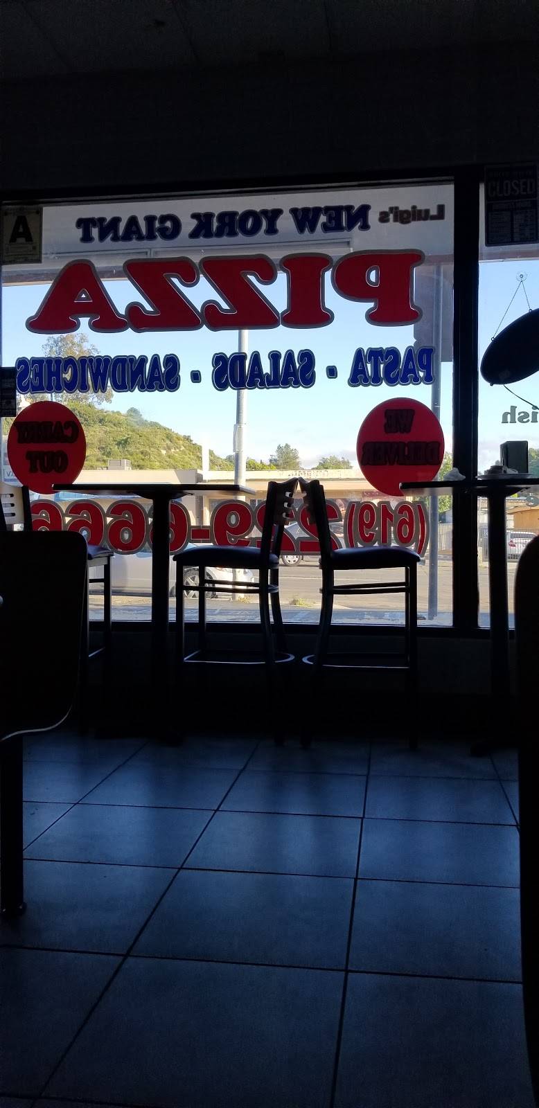 Luigis New York Giant Pizza | meal delivery | 5719, 6126 University Ave, San Diego, CA 92115, USA | 6193491004 OR +1 619-349-1004