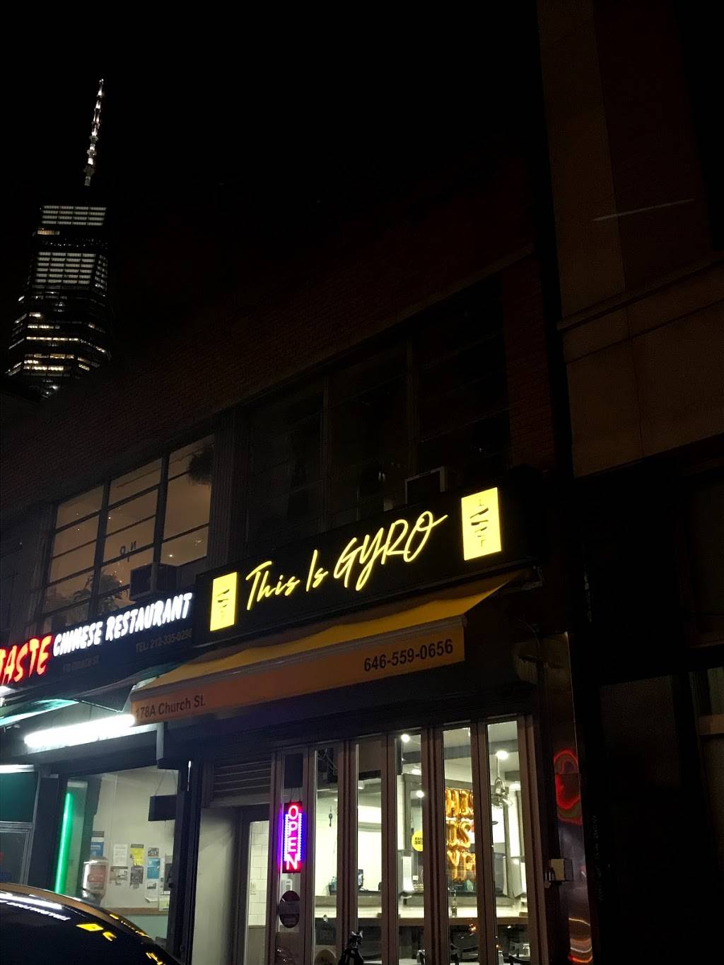 This is Gyro | restaurant | 178a Church St, New York, NY 10013, USA | 6465590656 OR +1 646-559-0656