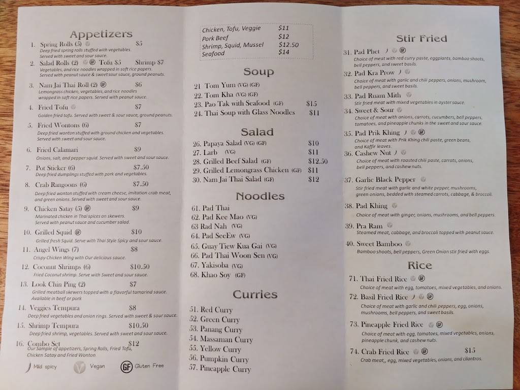 Nam Jai Thai Cuisine | restaurant | 3414 NE 52nd St, Vancouver, WA 98661, USA | 3607370936 OR +1 360-737-0936