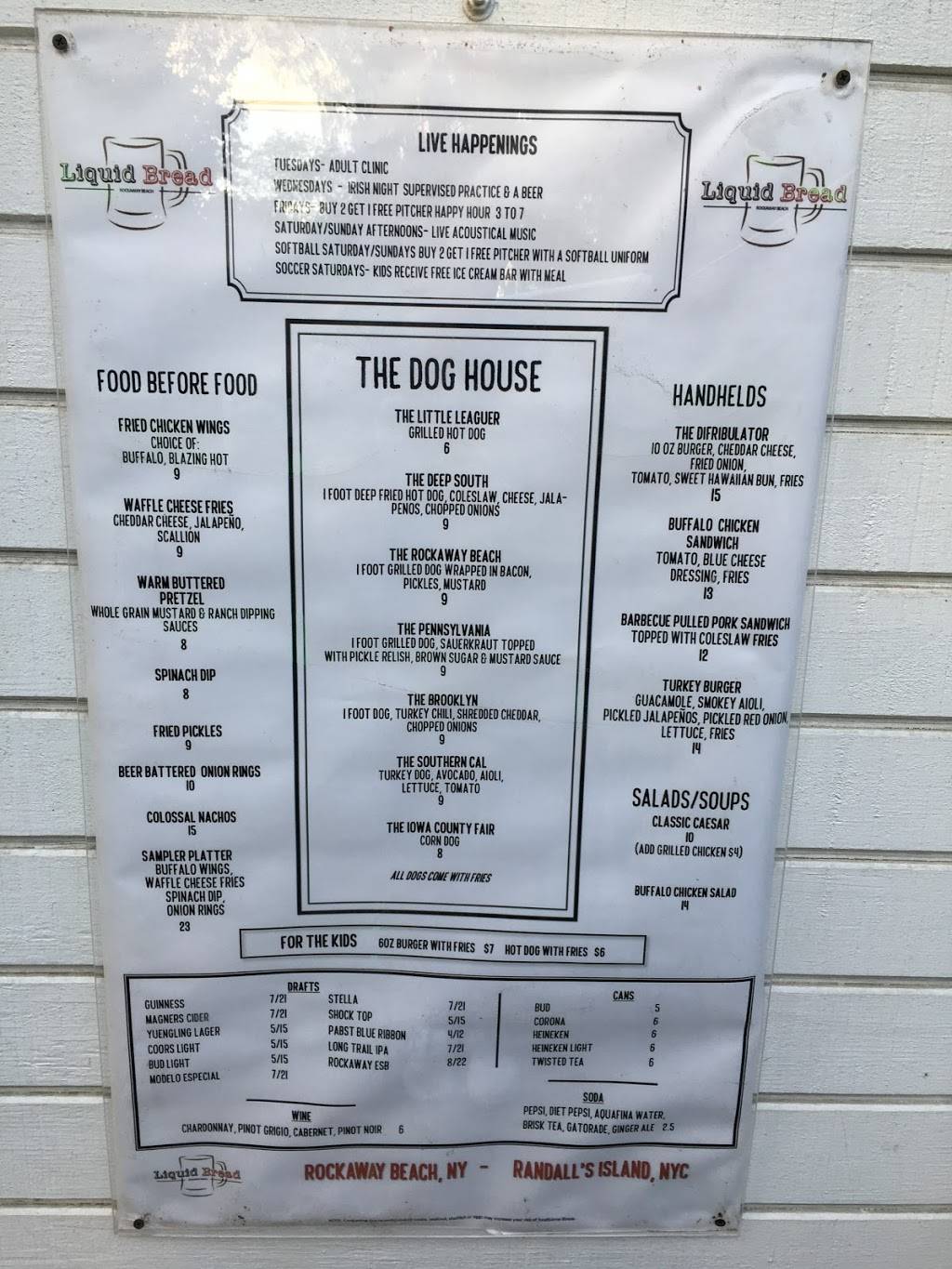 Liquid Bread Beer Garden | restaurant | 1st Dr, New York, NY 10035, USA | 2124275689 OR +1 212-427-5689