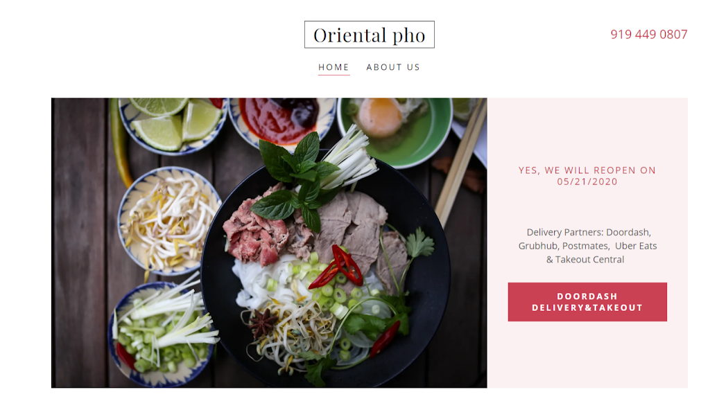 Oriental Pho | meal delivery | 5959 Triangle Town Blvd Ste 1116, Raleigh, NC 27616, USA | 9194490807 OR +1 919-449-0807