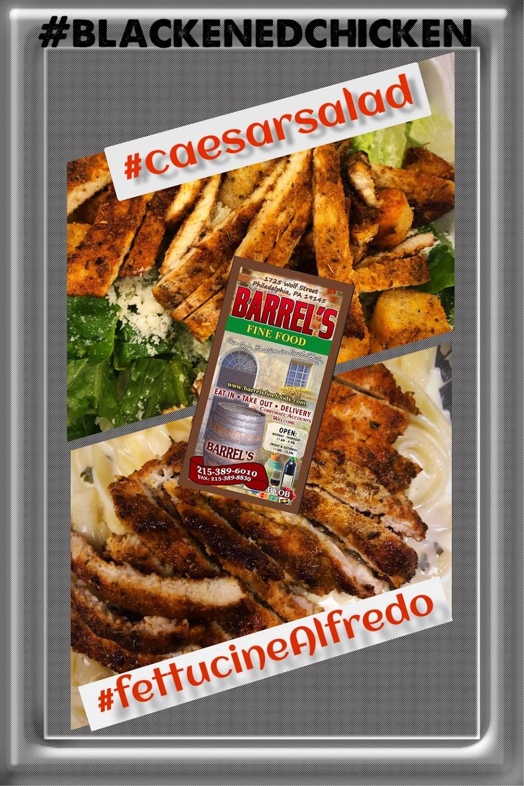 Barrels Fine Food | restaurant | 1725 Wolf St, Philadelphia, PA 19145, USA | 2153896010 OR +1 215-389-6010