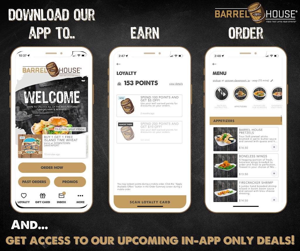 Barrel House | restaurant | 3220 Redhawk St, Coralville, IA 52241, USA | 5632106885 OR +1 563-210-6885