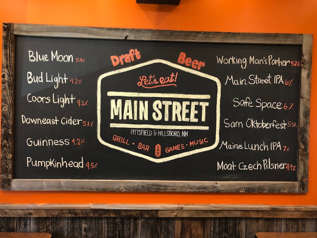 Main Street Grill and Bar | restaurant | 126 W Main St, Hillsboro, NH 03244, USA | 6032904887 OR +1 603-290-4887