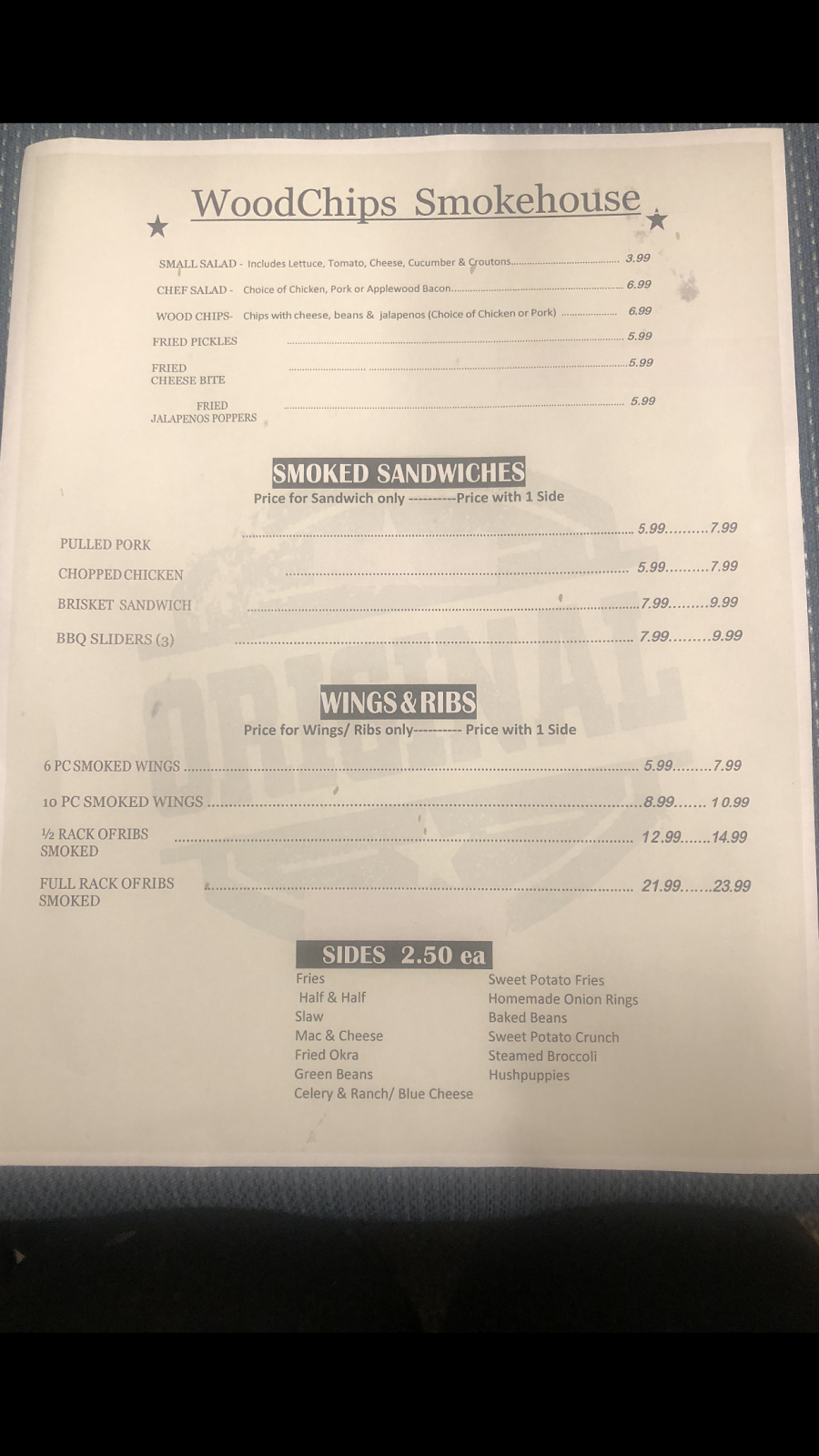 Woodchips Smokehouse | restaurant | 124 Church St, Honea Path, SC 29654, USA | 8643695558 OR +1 864-369-5558