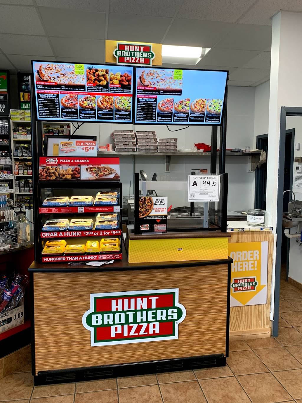 Hunt Brothers Pizza - Shiv’s Corner | restaurant | 727 County Home Rd, Rockingham, NC 28379, USA | 9102052889 OR +1 910-205-2889